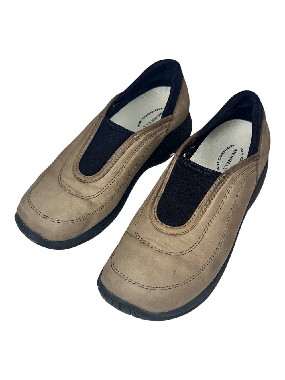 Womens Merrell Jungle Equinox Leather Stone Slip On Comfort Shoes Size 7.5